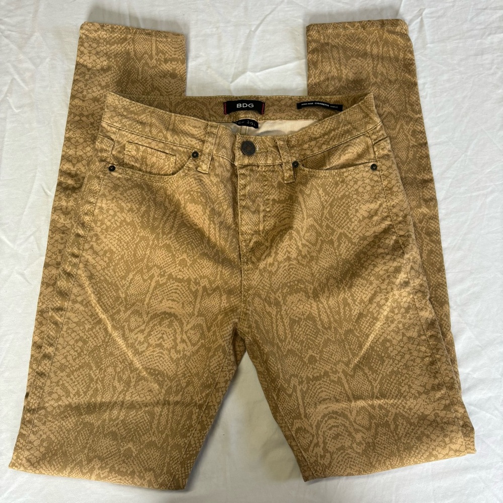 BDG Snake Print Skinny Jeans